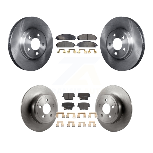 TRANSIT AUTO  Front Rear Brake Rotor And Semi-Metallic Pad Kit for 2019-2021 Chrysler 300 Rwd With 5.7L K8F-100955