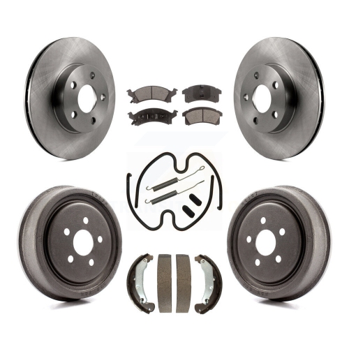 TRANSIT AUTO  Front Rear Brake Rotors Ceramic Pad Drum Kit (7PC) for Pontiac Sunfire Chevrolet Cavalier K8T-102348