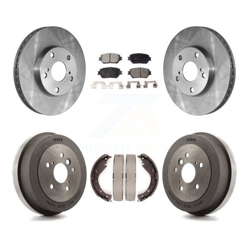 TRANSIT AUTO  Front Rear Disc Brake Rotors Semi-Metallic Pad And Drum Kit for 2005 Toyota Camry Base/le K8F-103262