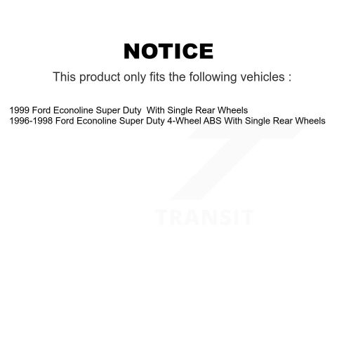 Moyeu de disque de frein avant à revêtement semi-métallique pour Ford Econoline Super Duty KGA-105541