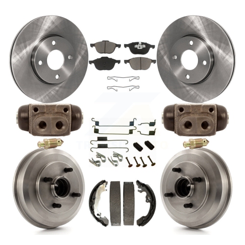CMX  Front Rear Disc Brake Rotors Ceramic Pads And Drum Kit (9PC) for Ford Focus K8C-102896