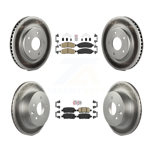 TRANSIT AUTO  Front Rear Ceramic Pads And Coated Disc Brake Rotors Kit for Nissan Leaf Kga-102156
