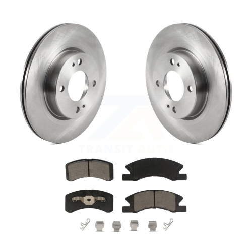 Front Disc Brake Rotors And Ceramic Pads Kit For 2017-2024 Mitsubishi Mirage G4 K8C-100617