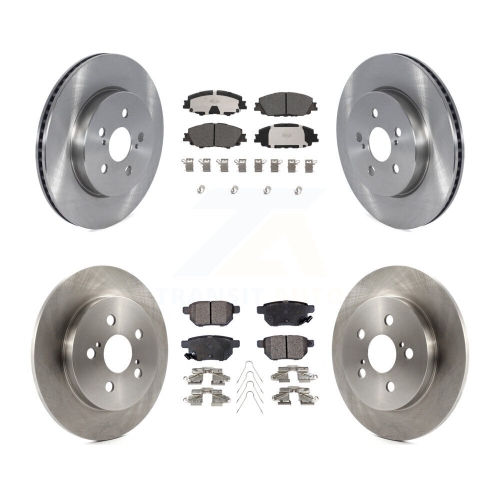 TRANSIT AUTO  Front Rear Disc Brake Rotors And Ceramic Pad Kit for 2020-2022 Toyota Corolla Prius Prime K8T-104125