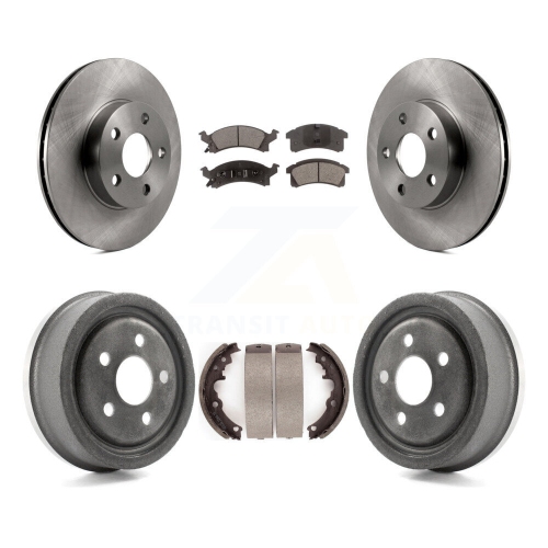 TRANSIT AUTO  Front Rear Brake Rotors Semi-Metallic Pad Drum Kit for Pontiac Sunfire Chevrolet Grand Am K8F-103297
