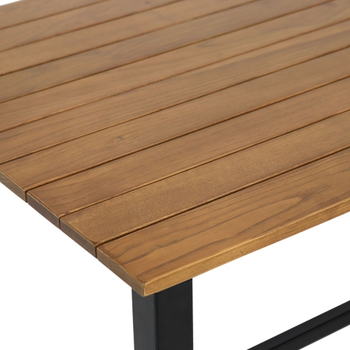 Sunnydaze 47.25" x 31.25" European Chestnut Patio Dining Table