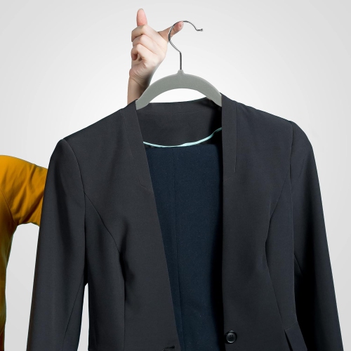 Cintres en velours haut de gamme Utopia Home, paq. 50 – combinaison grise antidérapante avec manteau robuste à crochet pivotant sur 360 degrés