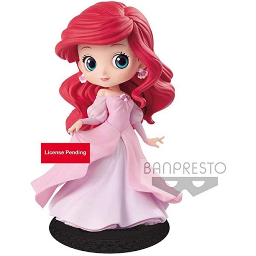 BANPRESTO JAPAN  Q Posket Stories Disney Characters Dress Style Ariel Ver.b 5" Figure In Pink