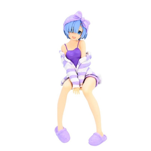 FURYU  Re:zero Rem Room Wear Color Ver. Noodle Stopper Figure In Purple