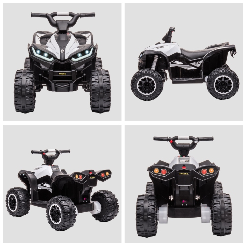 VTT pour enfants Aosom 12&nbsp;V, quad à quatre roues pour enfants avec musique, phares, haute et basse vitesse, VTT électrique alimenté par batterie