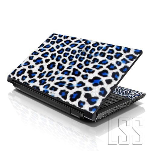 LSS  15 15.6 Inches Laptop Notebook Skin Sticker \w 2 Wrist Pads - Reusable Cover Protector Vinyl Sticker Cover Decal Fits 13" - 16" - Leopard