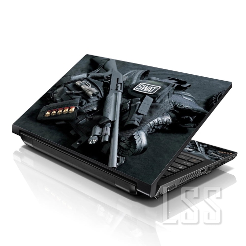 Autocollant pour ordinateur portable 17 17,3 po LSS avec 2 repose-poignets - autocollant pour cache-couverture réutilisable en vinyle pour 17 à 19 po