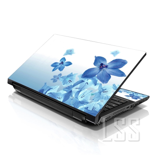 Autocollant pour ordinateur portatif 15 15,6 po LSS avec 2 repose-poignets - autocollant pour cache-couverture réutilisable en vinyle pour 13 à 16 po