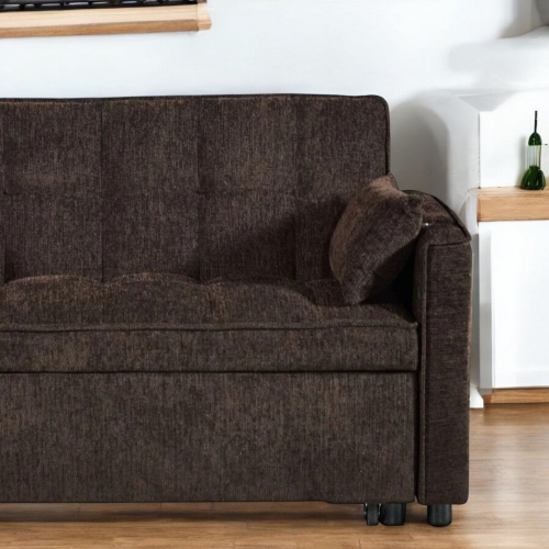 Cosmic Homes Aspire Fabric Upholstered Sofa Bed With Built-In USB Charging Ports - Brown