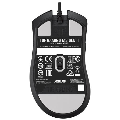 Souris de jeu avec fil de 8000 ppp TUF M3 Gen II d'ASUS - Noir