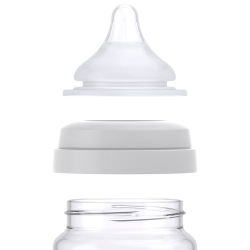 Quark BuubiBottle Hybrid Feeding Bottle Bundle - Grey
