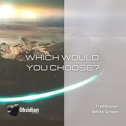 Obsidian Freedom - 110" Tension Fixed-Frame Premium ALR Projection Screen - MADE IN CANADA