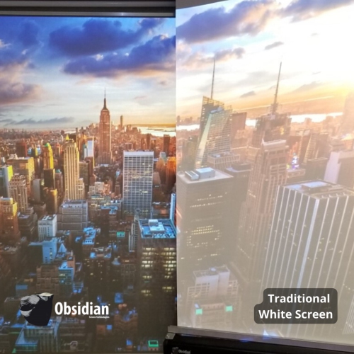 Obsidian Platinum Series - 110" Tension Fixed-Frame Premium ALR Projection Screen - MADE IN CANADA