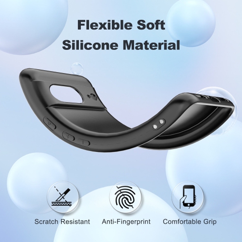 [CSmart] Étui mince en TPUR à dos souple pour Google Pixel 8 2023, noir