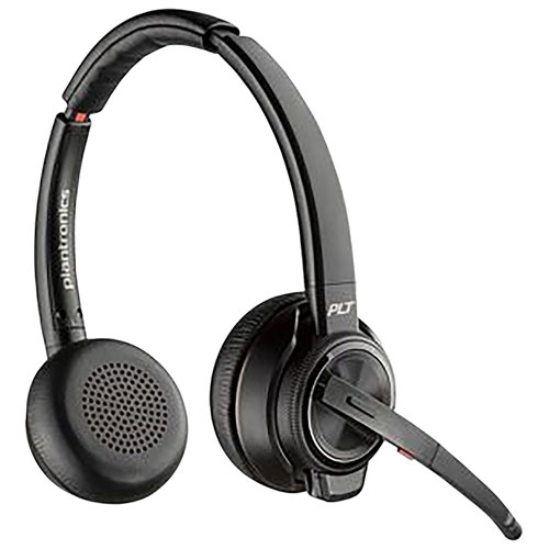 HP Poly Savi 8220 On-Ear Noise Cancelling True Wireless Headset - Black