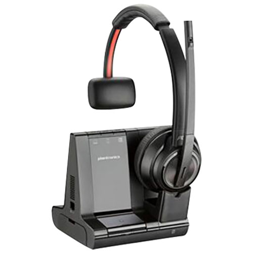 HP Poly Savi 8200 On-Ear Noise Cancelling True Wireless Headset - Black