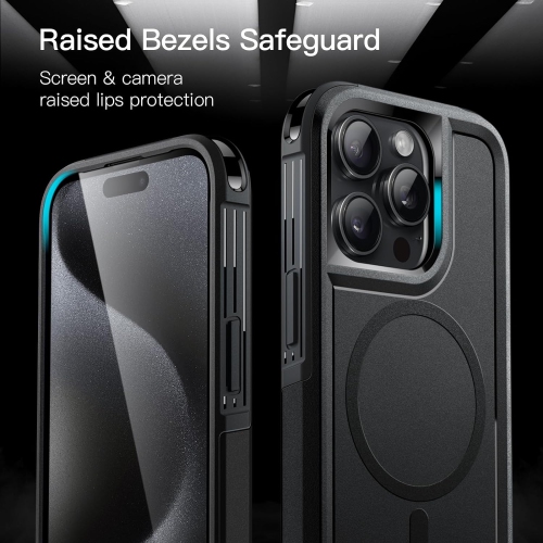 【CSmart】 Dual Layers Magnetic Wireless Charging MagSafe Case Back Cover for iPhone 15 Pro