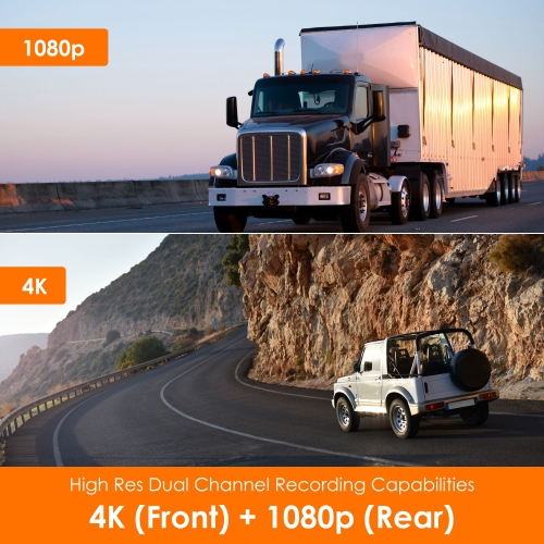 Caméra de tableau de bord 4K V1P se de Rexing à deux canaux avec GPS, Wi-Fi et filtres CPL en prime