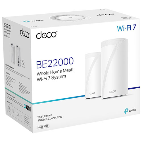 TP-Link BE22000 12-Stream Tri-Band Whole Home Mesh Wi-Fi 7 System - 2 Pack