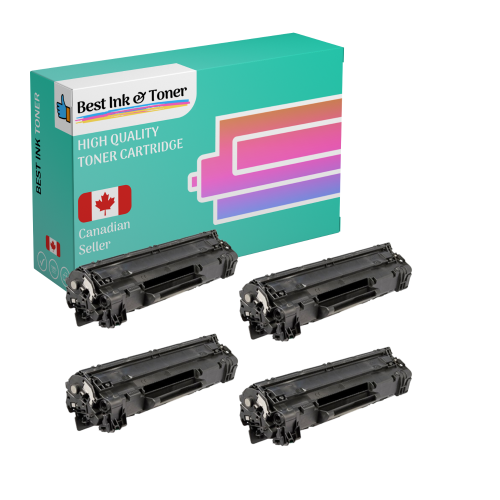 Bestink Compatible for HP 35A CB435A x 4 New Black Laser Toner Cartridge for use in LaserJet P1002, P1005, P1006, P1007, P1008