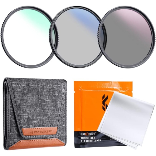 Ensemble de filtres d'objectif UV CPL ND4&nbsp;mm de 43&nbsp;mm, filtre polarisant circulaire à densité neutre de protection UV pour appareil photo r