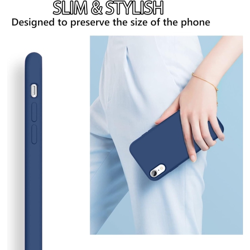 for iPhone XR Case, Liquid Silicone Slim Cover with Microfiber Cloth Lining Cushion Shockproof Full Body