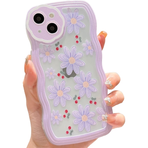 Compatible iPhone 14 Case with Cute Flower Soft TPU Protective