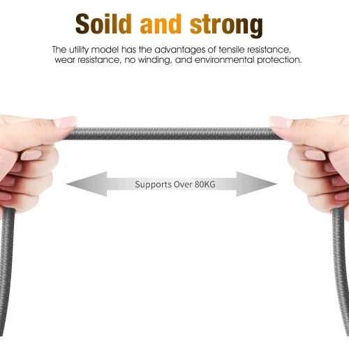 Câble de chargement USB-C 10&nbsp;pi USB-A vers USB-C tressé et rapide de type C pour Galaxy de Samsung