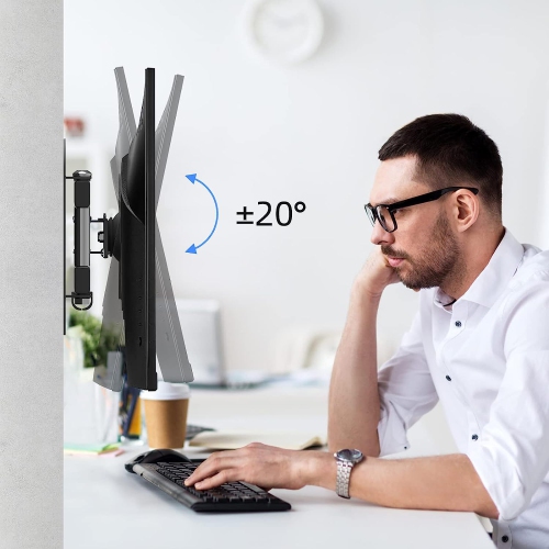 Full Motion Adjustable TV Wall Mount Rotation, Swivel and Tilt TV Arm Bracket for Most 15-32 inch LED, LCD