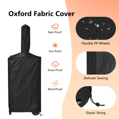 Costway Outdoor Pizza Oven Wood Fire Pizza Maker Grill w/ Pizza Stone & Waterproof Cover