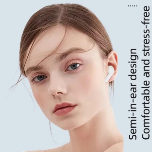 TUTT T6 BT 5,3 Écouteurs boutons 100 % sans fil écouteurs stéréo intra-auriculaires, affichage numérique et étui transparent. Deux microphones avec