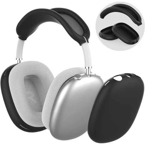 Silicone Case Cover for AirPods Max Headphones, Accessories Skin Protector  for AirPods Max, Anti-Scratch Ear Cups Cover and Headband Cover for AirPods  Max, Black 