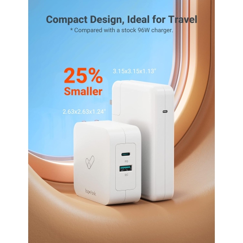 100W USB C Charger Block, Fast Charger USB C Wall Charger with GaN, Type C Charger USB C Laptop Charger