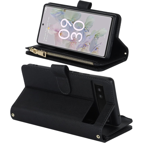 Étui pour femmes avec dragonne pour Pixel 6a de Google, étui portefeuille Pixel 6a de Google avec porte-carte