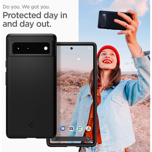 Thin Fit Designed for Google Pixel 6 Case - Black