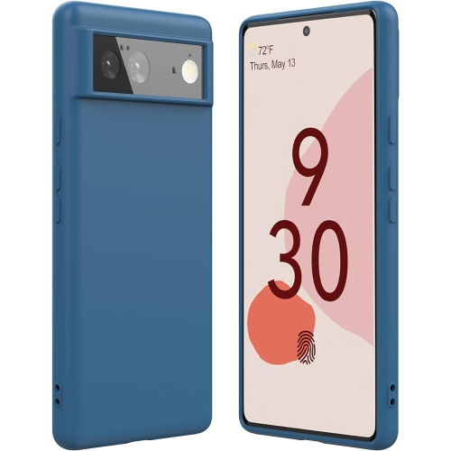 Étui en silicone pour Pixel 6 de Google, pare-chocs flexible en caoutchouc liquide antichoc, anti-empreintes