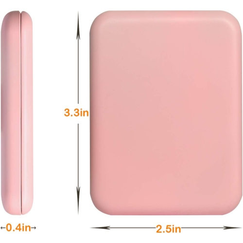 Miroir compact de voyage illuminé à DEL pour maquillage, grossissement 1X/3X, miroir de poche pliable, miroir de poche portatif avec lumière, idéal