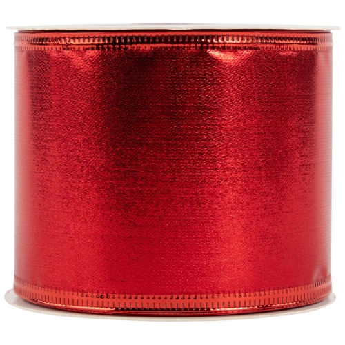 Shimmering Red Wired Craft Christmas Ribbon 2.5" x 10 Yards