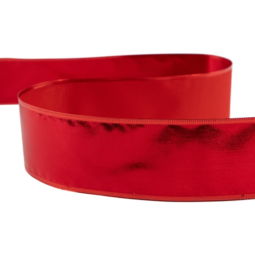 Shimmering Red Wired Craft Christmas Ribbon 2.5" x 10 Yards