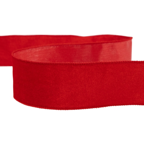 Solid Red Wired Craft Christmas Ribbon 2.5" x 10 Yards