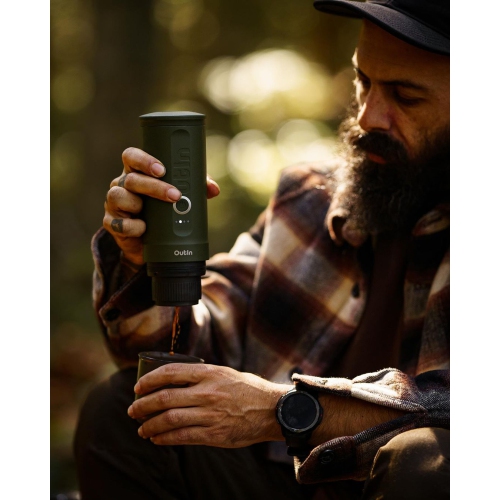 Machine à espresso électrique portative Nano d'Outin, 3 min chauffage rapide, mini petit format, cadeau de Noël, cafetière, capsule NS et café moulu