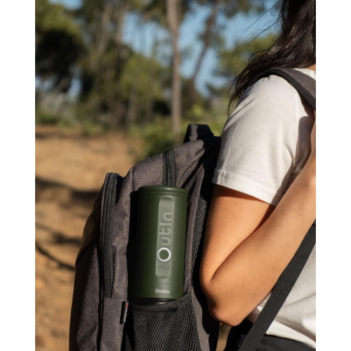 Machine à espresso électrique portative Nano d'Outin, 3 min chauffage rapide, mini petit format, cadeau de Noël, cafetière, capsule NS et café moulu