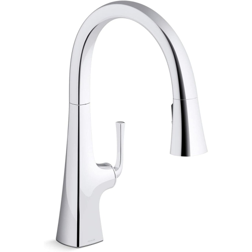 KOHLER  - Graze Pull Down Kitchen Faucet, Kitchen Sink Faucet With Pull Down Sprayer, Polished Chrome, K-22062-Cp