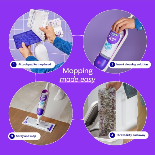 Swiffer PowerMop Multi-Surface Mop Kit for Floor Cleaning