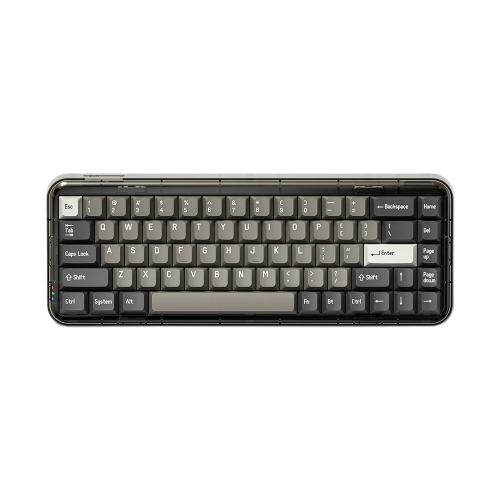 MELGEEK  Mojo68 Retro Hotswap - Gateron Pro - Wireless & Wired - South-Facing RGB - 65% - Connects Up to 8 Devices. In White